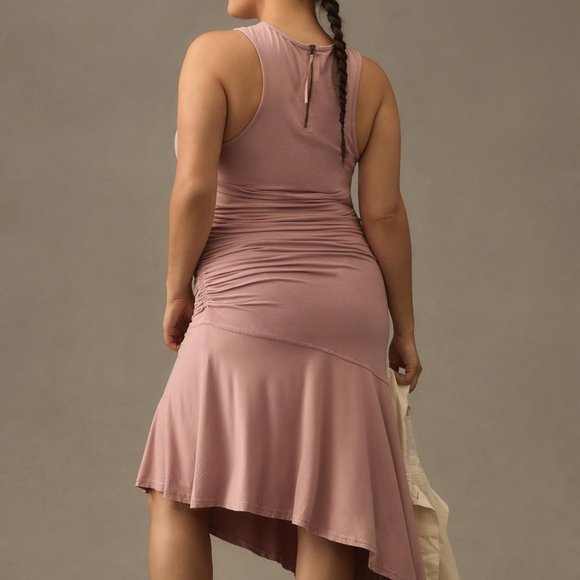 Daily Practice by Anthropologie Sleeveless Side-Ruched Dress NWT - Picture 7 of 13